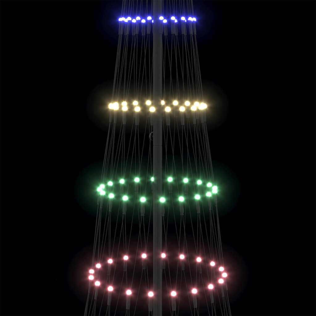 LED-Weihnachtsbaum Mehrfarbig 100,5 x 100,5 x 302,5 cm Metall