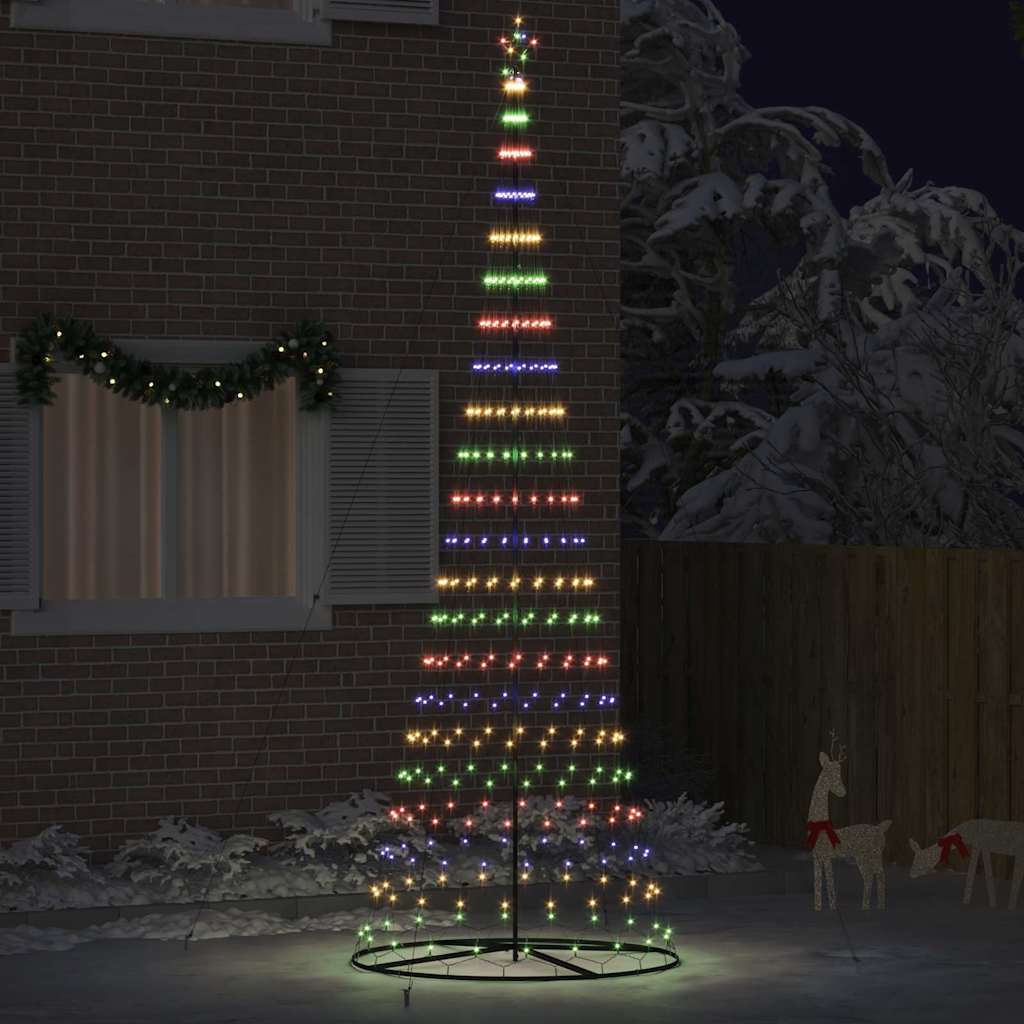 LED-Weihnachtsbaum Mehrfarbig 138,5 x 138,5 x 399 cm Metall