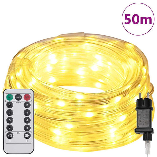 Lichtseil mit 1200 LEDs Warmes Weiß 50 m PVC