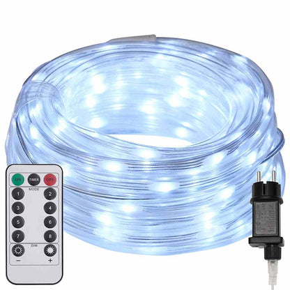 Lichtseil mit 240 LEDs Kaltweiß 10 m PVC
