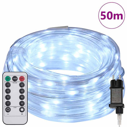 Lichtseil mit 1200 LEDs Kaltweiß 50 m PVC