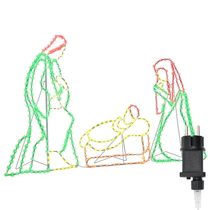 Beleuchtete Krippenszene Mehrfarbig 112 x 72 cm PVC