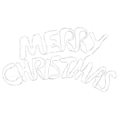 Weihnachtsschild mit 240 LEDs Mehrfarbig 100 x 50 cm PVC