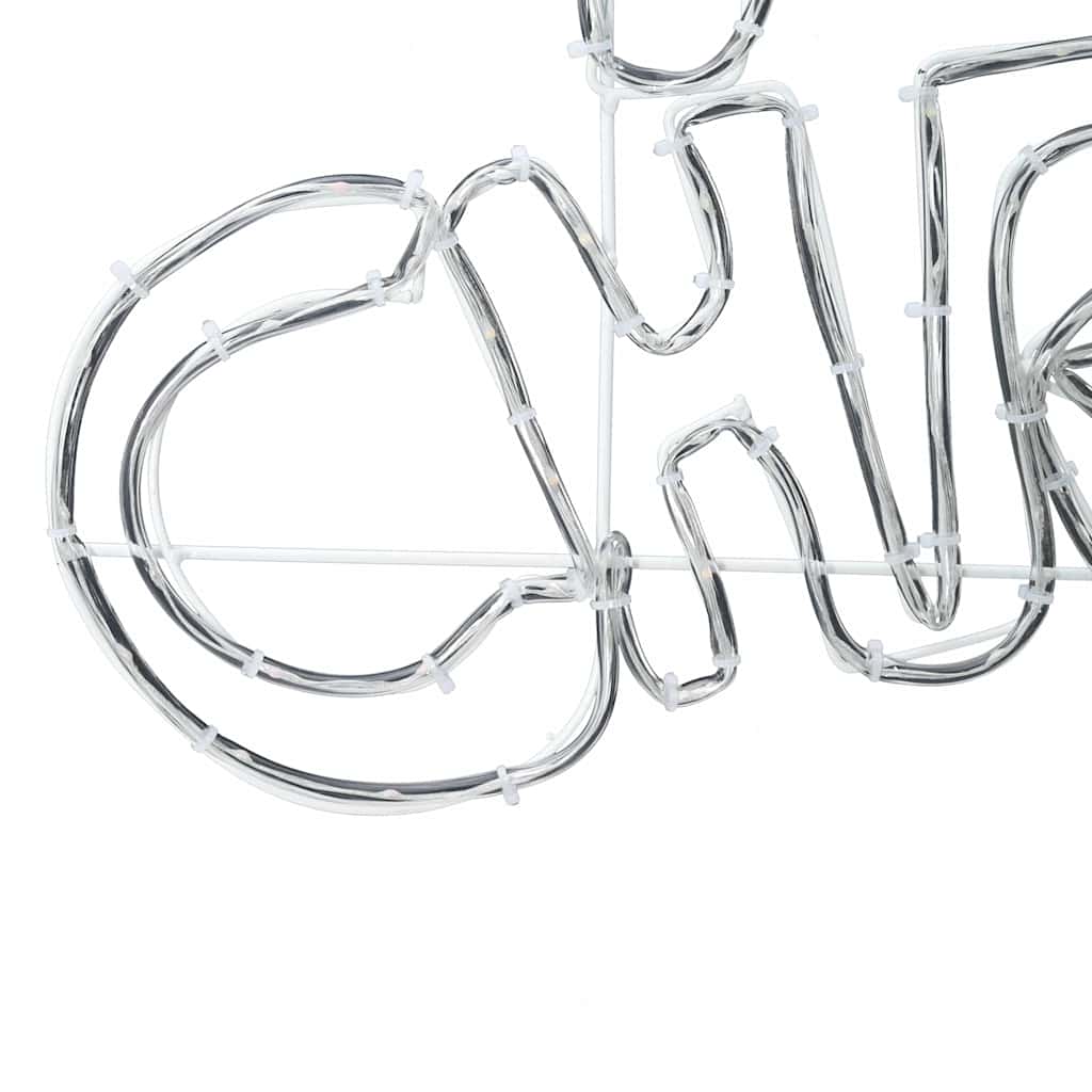 Weihnachtsschild mit 240 LEDs Mehrfarbig 100 x 50 cm PVC