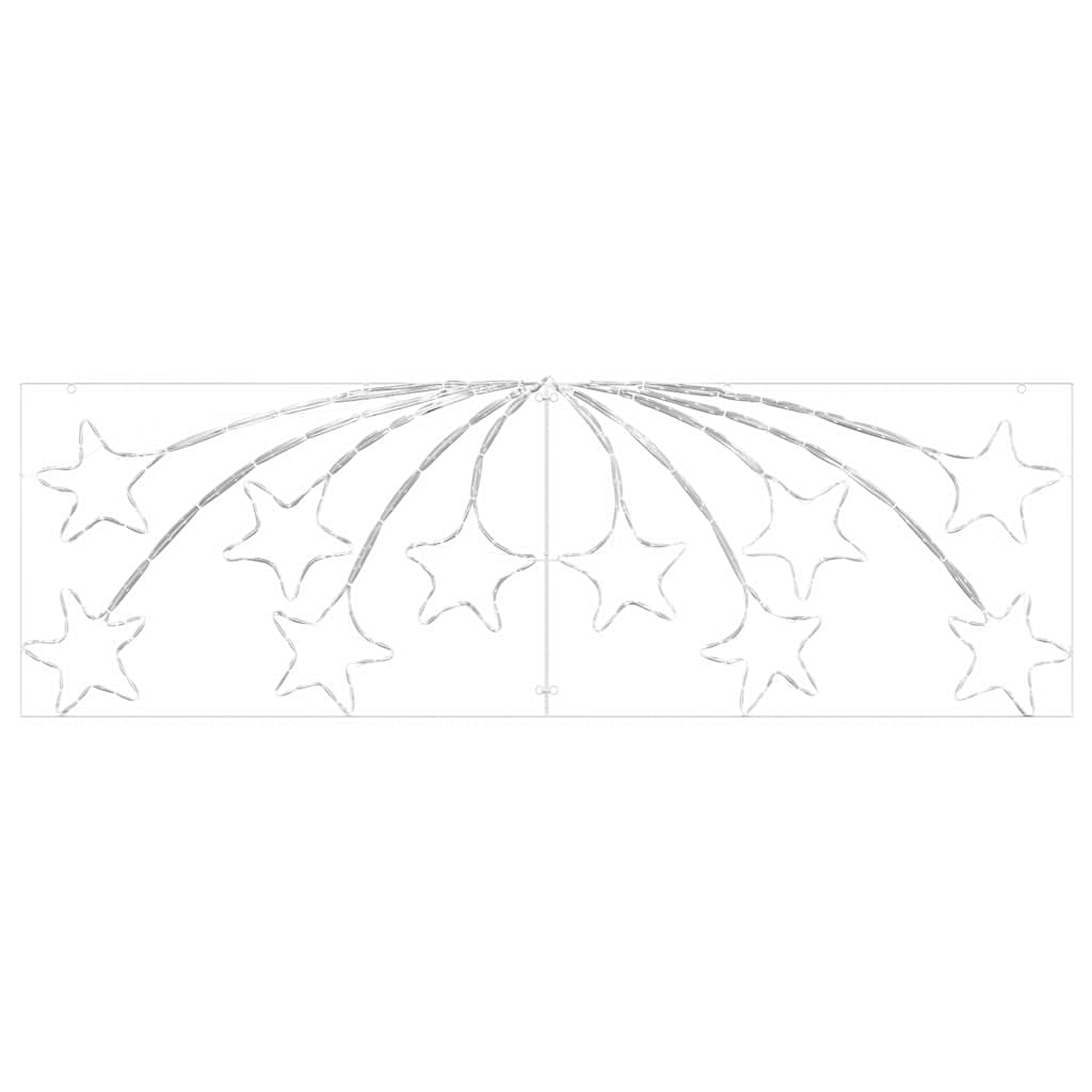 Weihnachtsstern mit 432 LEDs Mehrfarbig 180 x 57 cm PVC