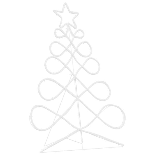 Lichterbaum in Weihnachtsbaumform Mehrfarbig 80 x 56 cm PVC