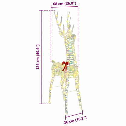 3D Rentier mit 140 LEDs Warmweiß 128 cm PET