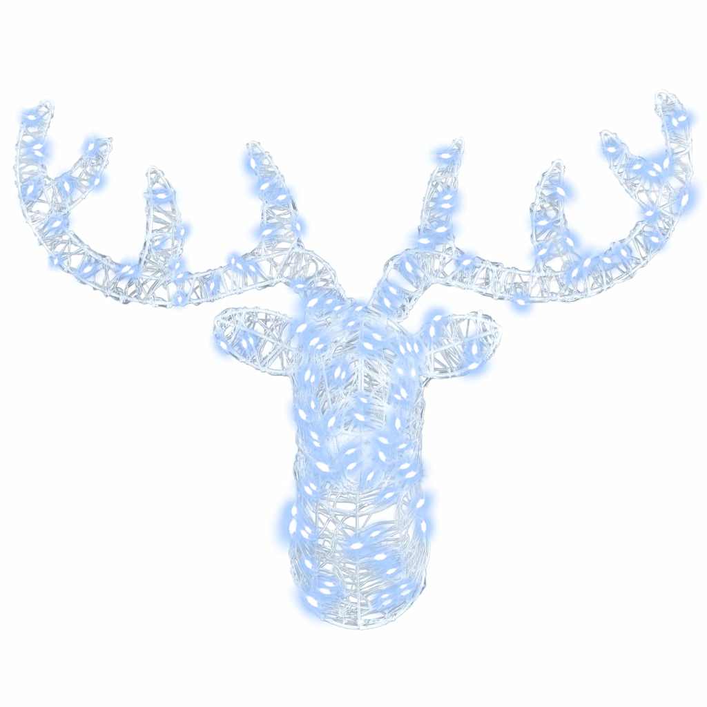 Rentierkopf mit 140 LEDs Kaltweiß 68 x 36,5 x 62,5 cm Acryl