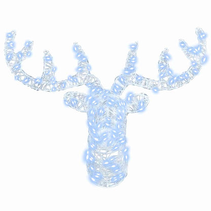 Rentierkopf mit 140 LEDs Kaltweiß 68 x 36,5 x 62,5 cm Acryl