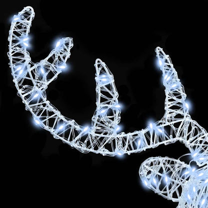 Rentierkopf mit 140 LEDs Kaltweiß 68 x 36,5 x 62,5 cm Acryl