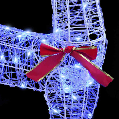 Rentier Zieh Schlitten Blau 70 x 26 x 128,5 cm Acryl