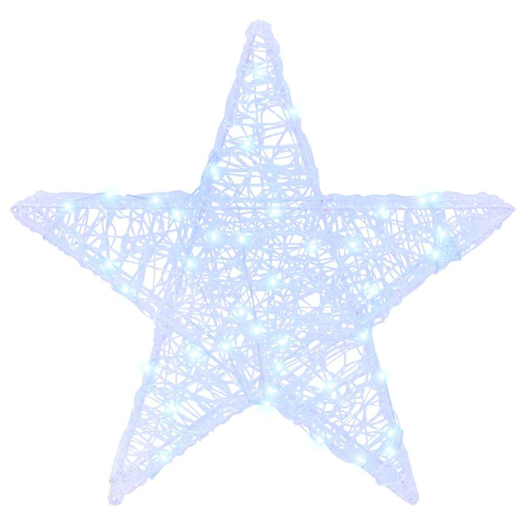 3D Stern mit 50 LEDs Kaltweiß 55 x 53.5 x 10 cm Acryl