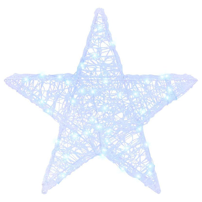 3D Stern mit 50 LEDs Kaltweiß 55 x 53.5 x 10 cm Acryl