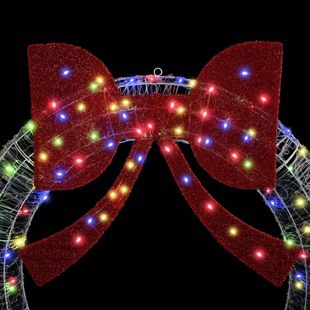 Kranz mit 60 LEDs Mehrfarbig 76 x 8,5 x 76 cm Acryl