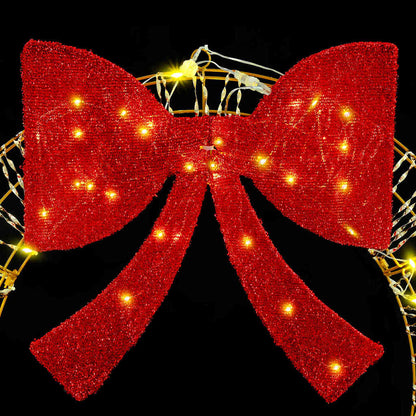 Kranz mit 60 LEDs Warmweiß 75 cm PET