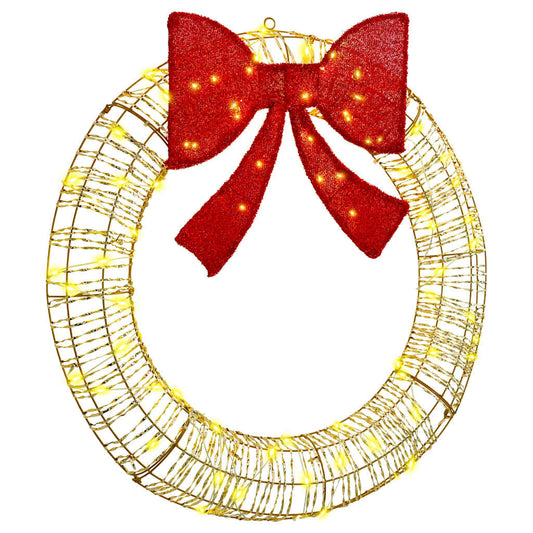 Kranz mit 80 LEDs Warmweiß 90 cm PET