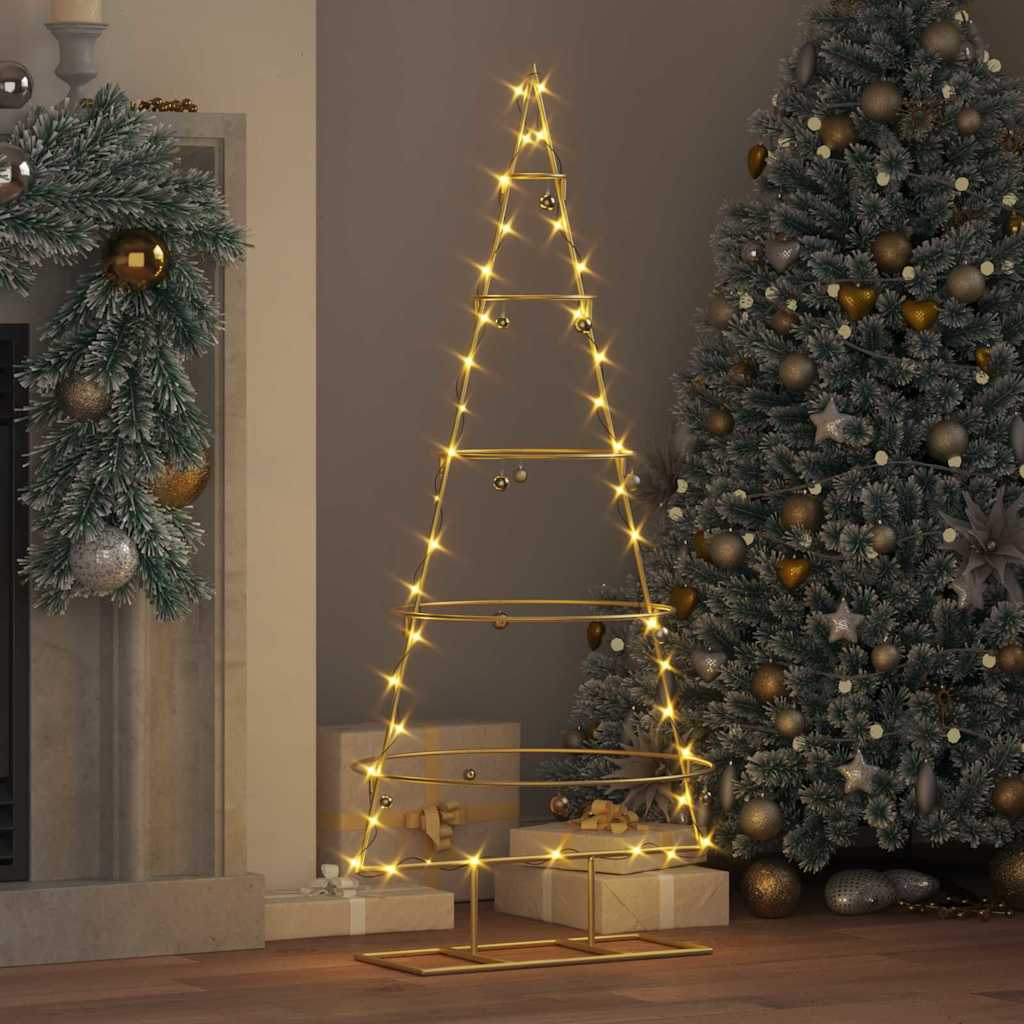 Metall Weihnachtsbaum Gold 125 cm Pulverbeschichteter Stahl
