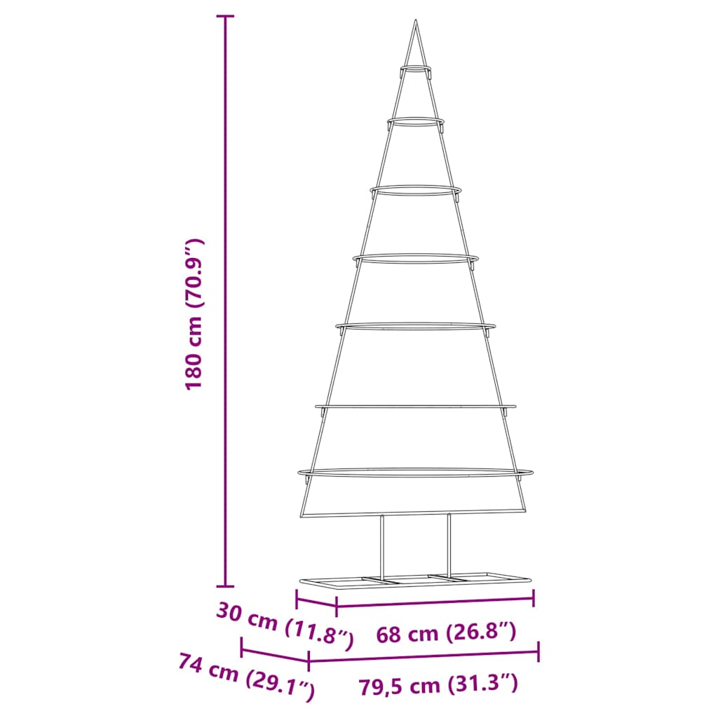 Metall Weihnachtsbaum Gold 180 cm Pulverbeschichteter Stahl