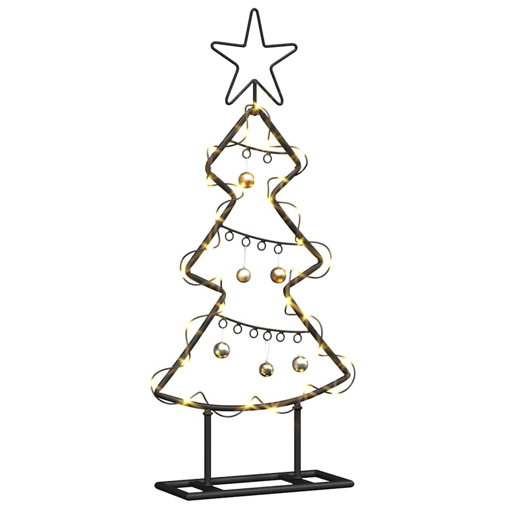 Metall Weihnachtsbaum mit Ständer Schwarz 60 cm Stahl