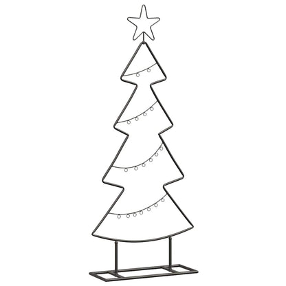 Metall Weihnachtsbaum mit Ständer Schwarz 90 cm Stahl