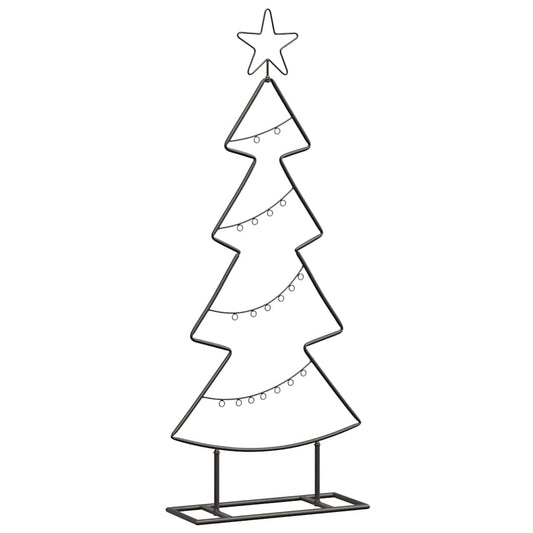 Metall Weihnachtsbaum mit Ständer Schwarz 90 cm Stahl