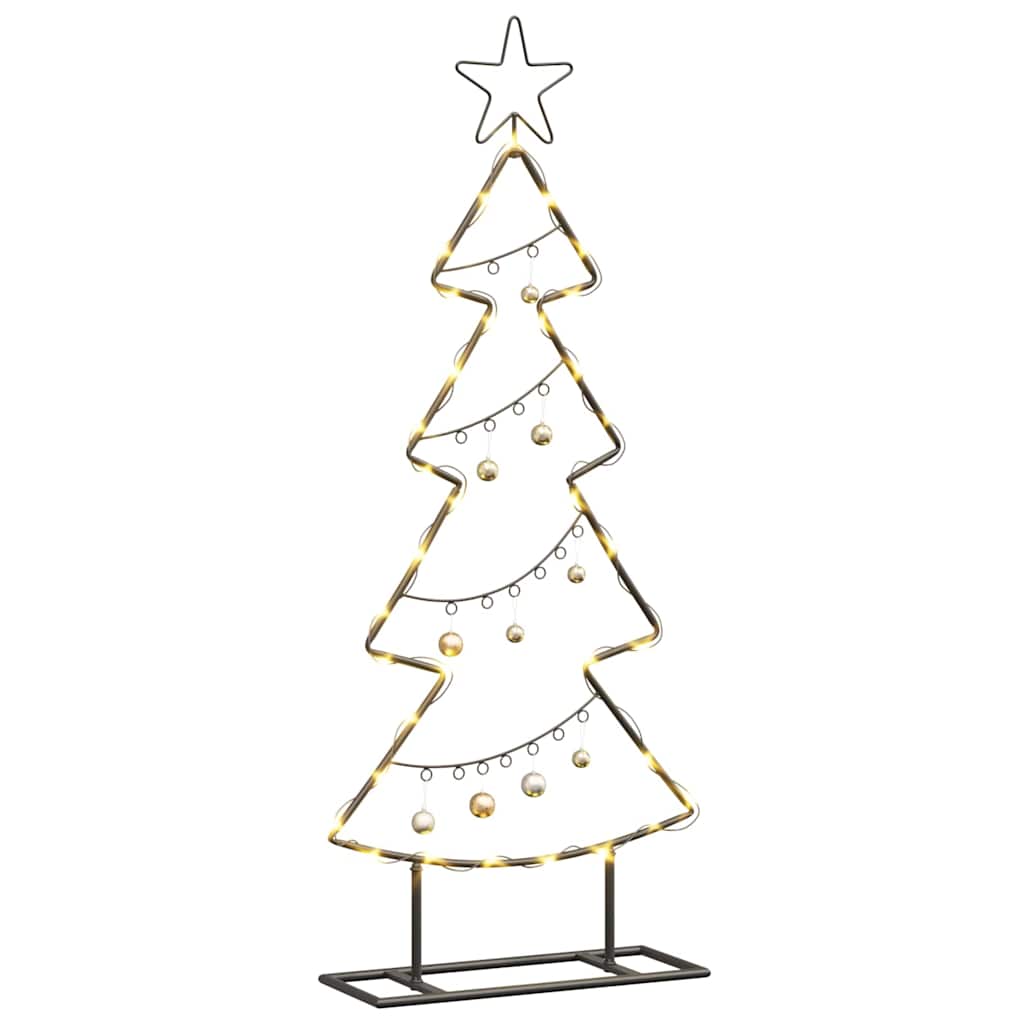 Metall Weihnachtsbaum mit Ständer Schwarz 90 cm Stahl