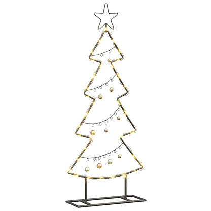 Metall Weihnachtsbaum mit Ständer Schwarz 90 cm Stahl