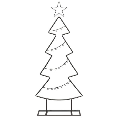 Metall Weihnachtsbaum mit Ständer Schwarz 90 cm Stahl