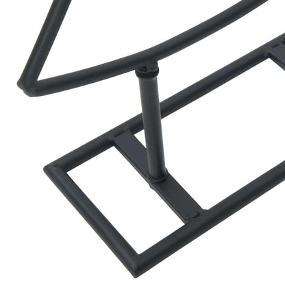 Metall Weihnachtsbaum mit Ständer Schwarz 90 cm Stahl