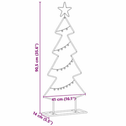 Metall Weihnachtsbaum mit Ständer Schwarz 90 cm Stahl