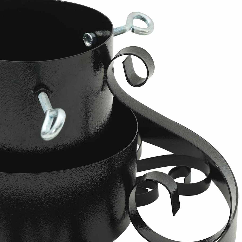 Weihnachtsbaumständer Schwarz 40 x 40 x 21 cm Stahl