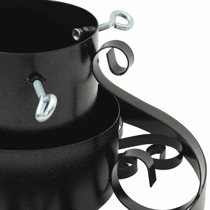 Weihnachtsbaumständer Schwarz 40 x 40 x 21 cm Stahl