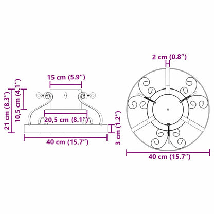 Weihnachtsbaumständer Schwarz 40 x 40 x 21 cm Stahl