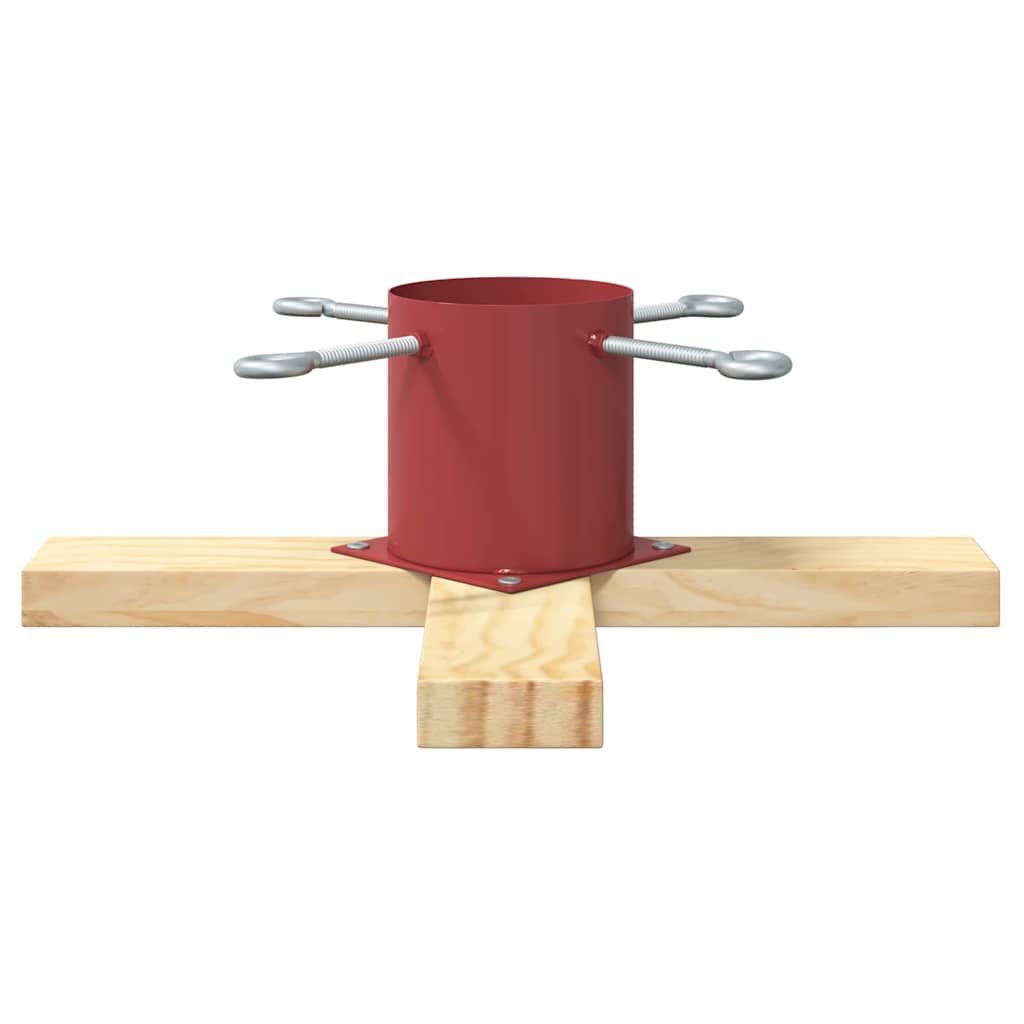 Weihnachtsbaumständer Rot 50 x 50 x 16 cm Massives Kiefernholz