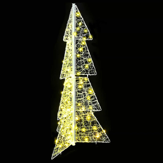 Weihnachtsbaum mit 100 LEDs Warmes Weiß 120 cm Acryl