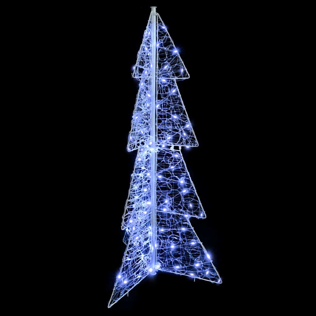 Weihnachtsbaum mit 100 LEDs Kaltweiß 120 cm Acryl
