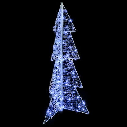 Weihnachtsbaum mit 100 LEDs Kaltweiß 120 cm Acryl
