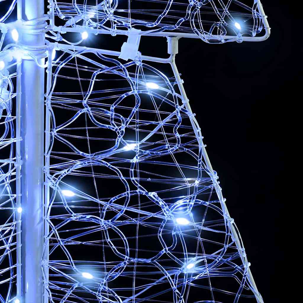 Weihnachtsbaum mit 100 LEDs Kaltweiß 120 cm Acryl