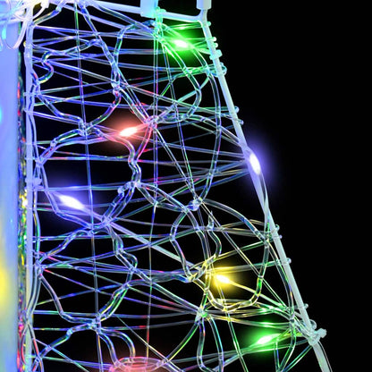 Weihnachtsbaum mit 100 LEDs Mehrfarbig 120 cm Acryl