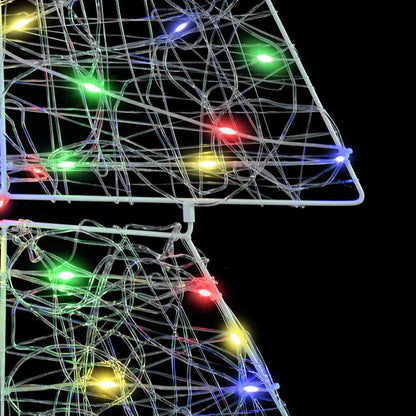 Weihnachtsbaum mit 160 LEDs Mehrfarbig 150 cm Acryl