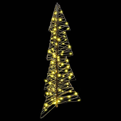 Weihnachtsbaum mit 100 LEDs Warmes Weiß 120 cm Rattan