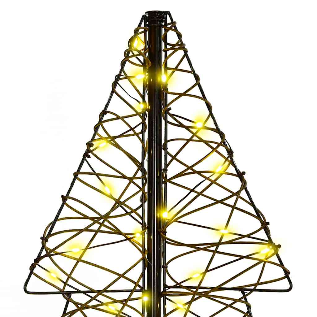 Weihnachtsbaum mit 100 LEDs Warmes Weiß 120 cm Rattan