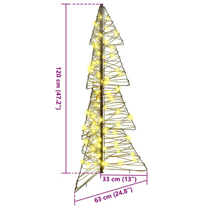 Weihnachtsbaum mit 100 LEDs Warmes Weiß 120 cm Rattan