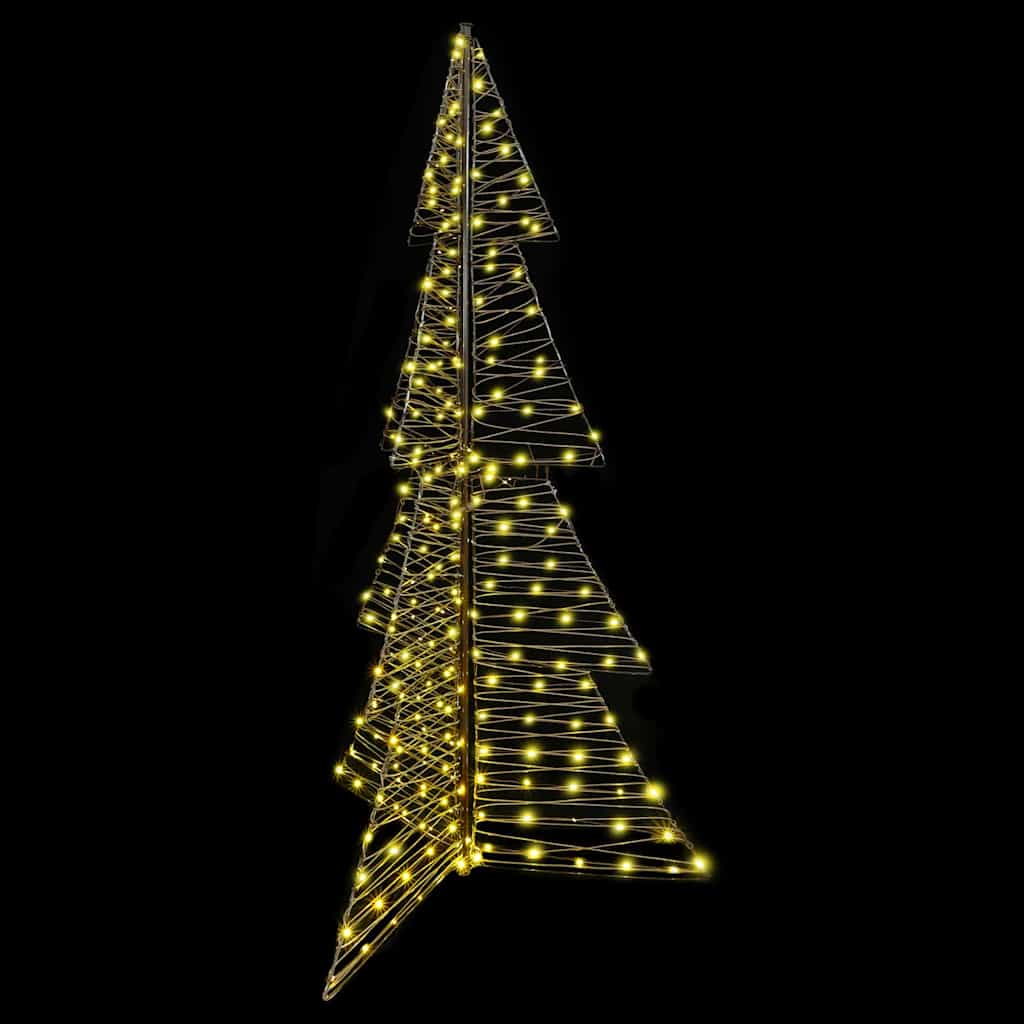 Weihnachtsbaum mit 240 LEDs Warmes Weiß 180 cm Rattan