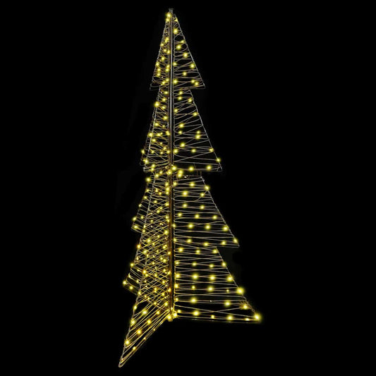 Weihnachtsbaum mit 240 LEDs Warmes Weiß 180 cm Rattan