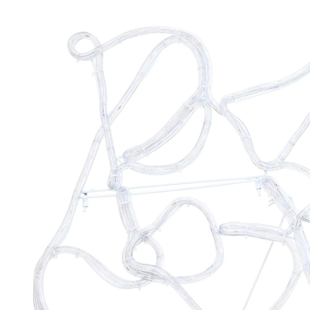 Weihnachtsdekoration mit 1224 LEDs Mehrfarbig 69 x 79 cm PVC