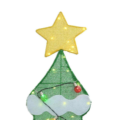 Beleuchteter Weihnachtsbaum mit 3 Geschenkboxen 2D Warm Weiß