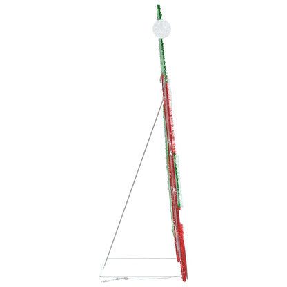 Beleuchteter Weihnachtsmann Warmes Weiß 62 x 70 cm Lamé-Stoff