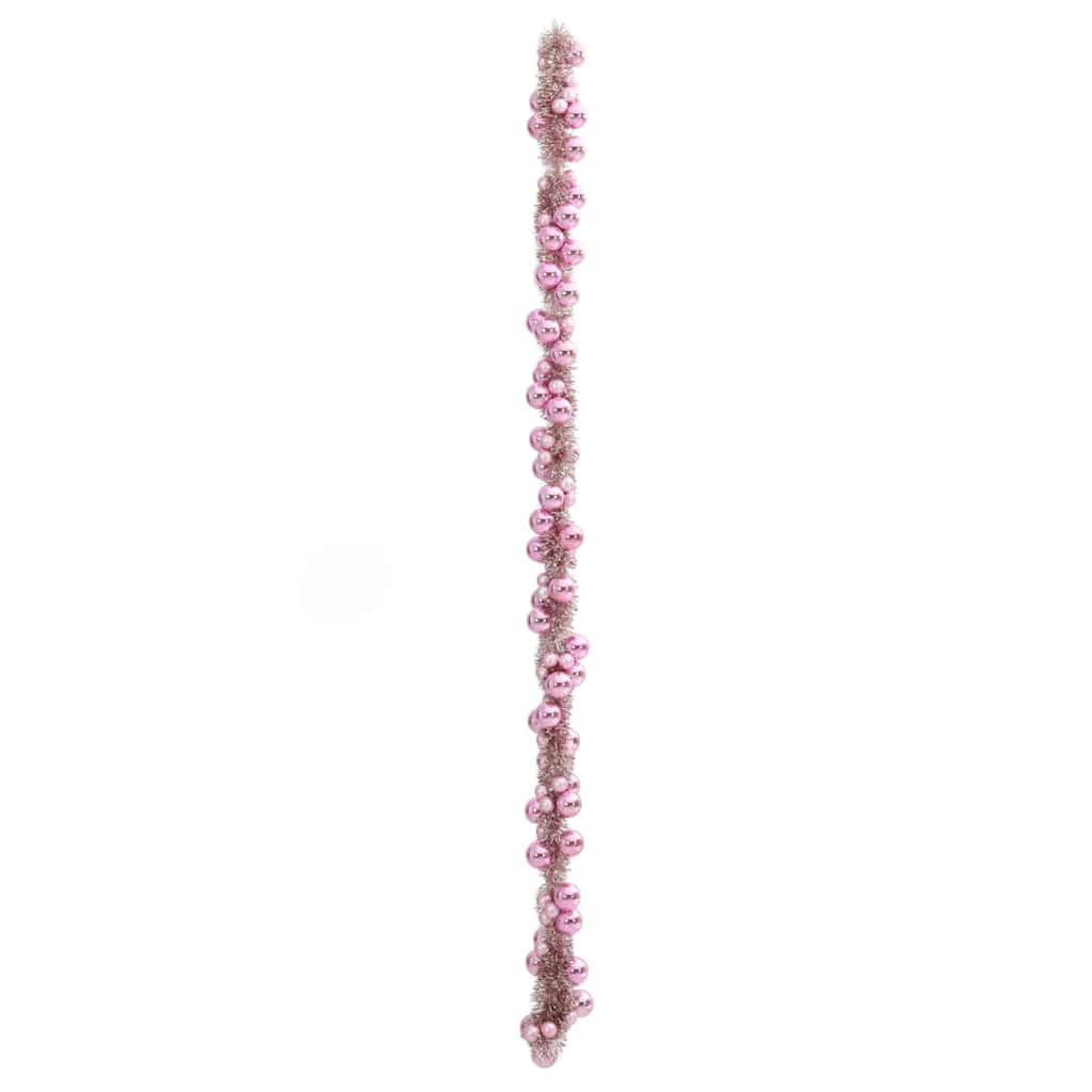 Weihnachtskugelgirlande Rosa 186 cm Polystyrol