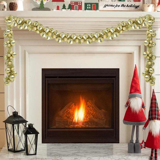 Weihnachtskugelgirlande Gold 186 cm Polystyrol